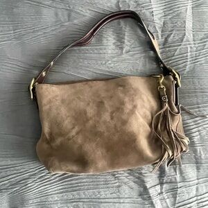 Coach brown suede handbag, like new comes with bag